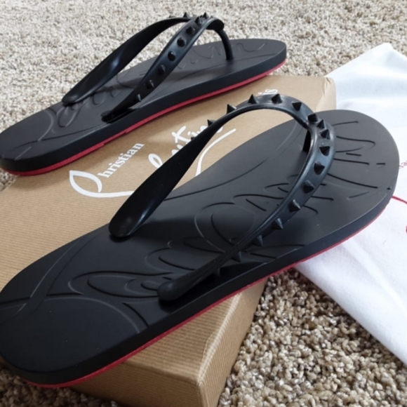 louboutin flip flops mens